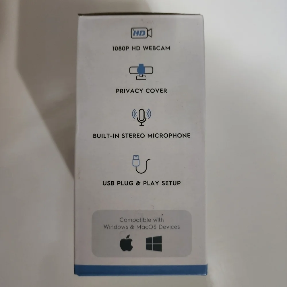 Amcrest 1080P HD Webcam with privacy cover - Black NWT